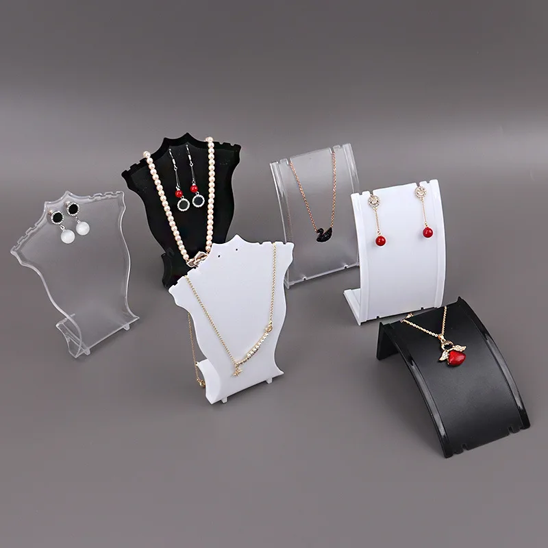 2022 New and Hot Sale Storage 3 Colors 3 Style Mannequin Necklace Earrings Jewelry Pendant Display Stand Holder Decorate Retail