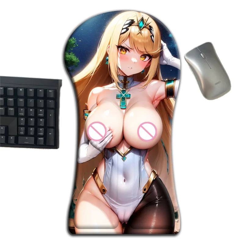 Xenoblade Chairs Mythra 3D Equal Body Mouse Pad Dark Sexy Girl Anime Arm Rest Mousepad Kawaii Desk Pad