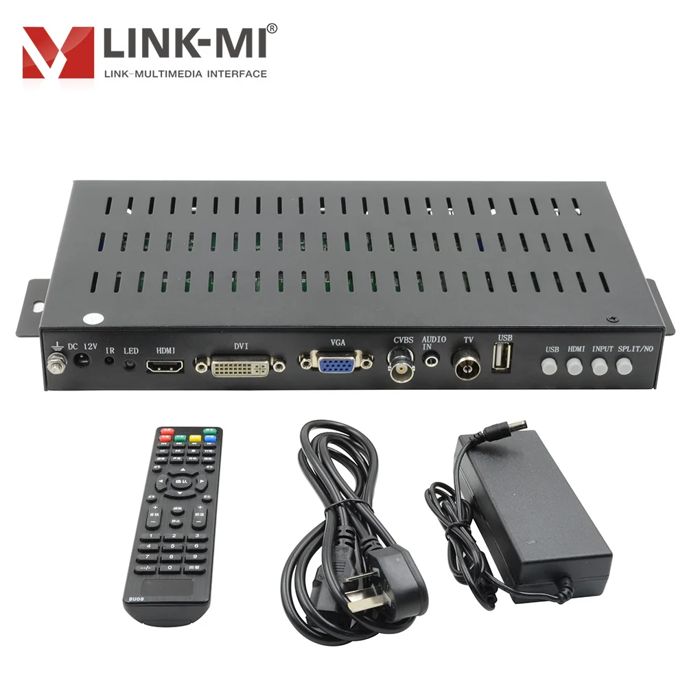 1x4 수직 비디오 벽 컨트롤러 2x2 1x2 1x3 2x1 수직 디스플레이에 대 한 자동 90 도 회전 HDMI VGA AV USB 입력 LINK-MI
