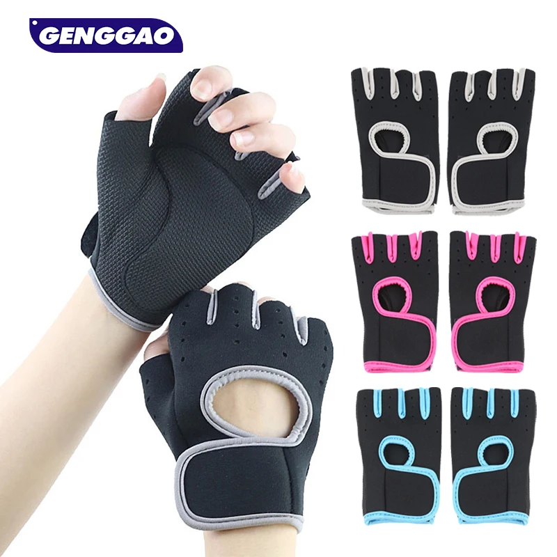 

1Pair Men/Women Gym Half Finger Sports Fitness Exercise Training Wrist Gloves Anti-slip Resistance Weightlifting Gloves.