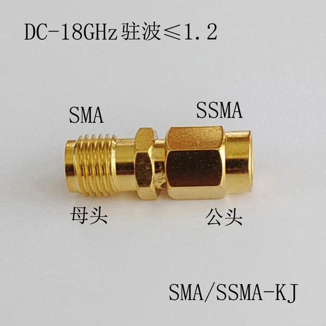 Sma/Ssma-Kj Rf Adapter 18G Magas Frekvenciájú Sma-K Nő, Ssma-J Férfi Teszt Csatlakozója