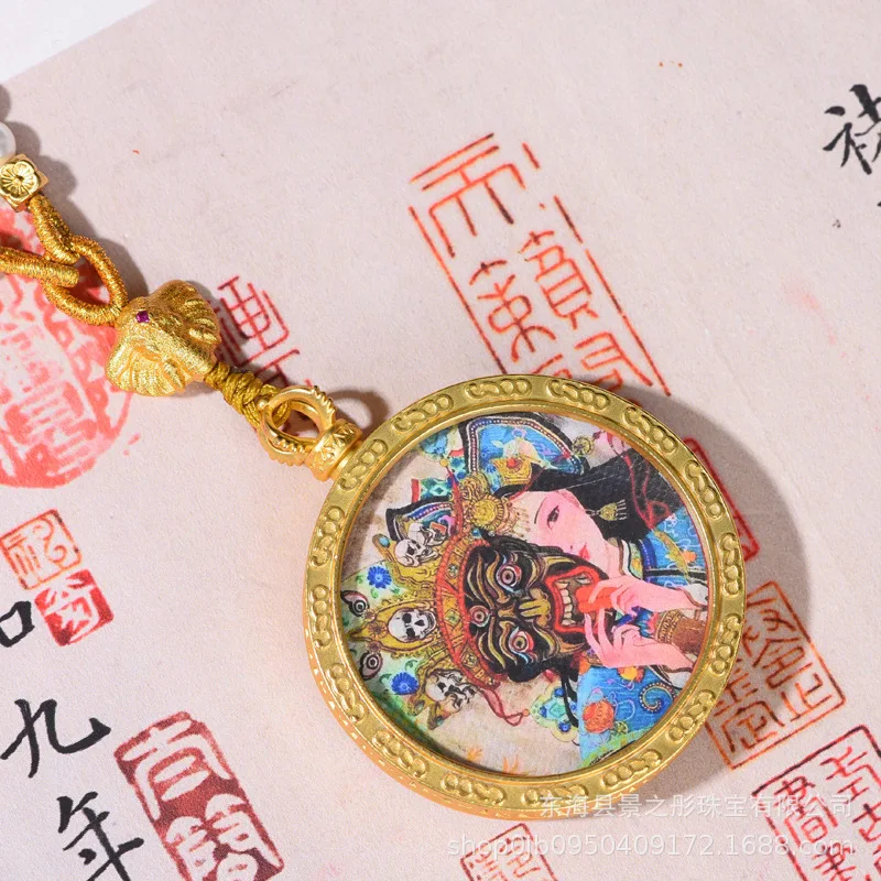 쉘 진주 목걸이 로프 여성용 진주 펜던트 로프, Thangka Zachilam 스웨터 체인 옥 골드 펜던트 랜야드