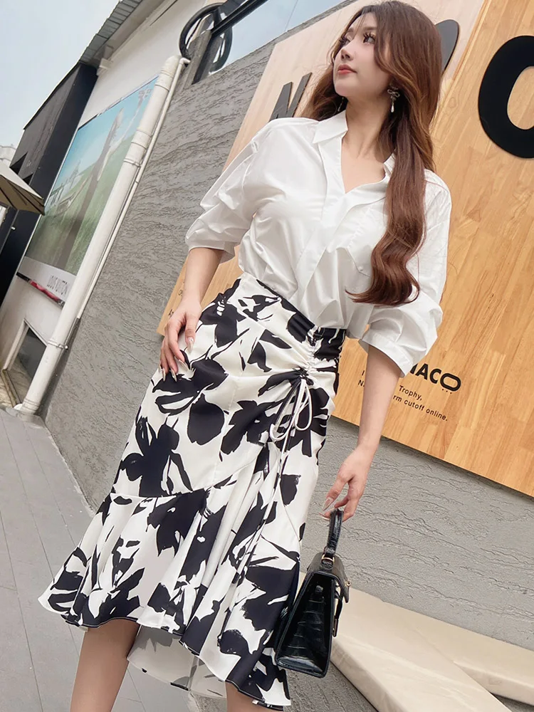 

Dabuwawa Pullover Shirt Women's 2023 Summer New V Neck Half Sleeve Blouse Casual Office Lady Top DM1BST064