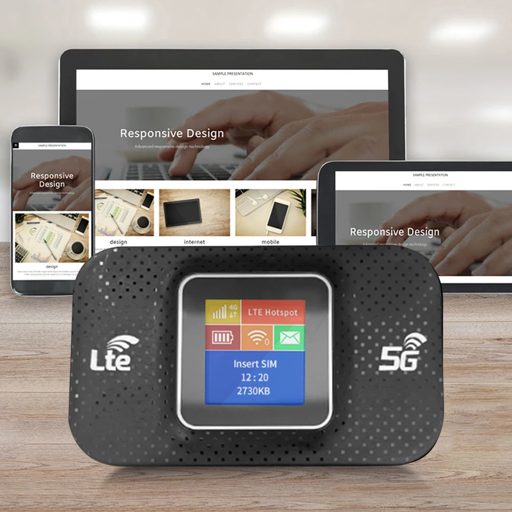 Portable 4G LTE WiFi Router and Mobile Hotspot with SIM Slot and Repeater Functionality
