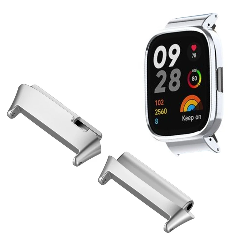 Silicone Strap with Metal Adapter for Smartwatch - Replacement Band Bracelet Accessory