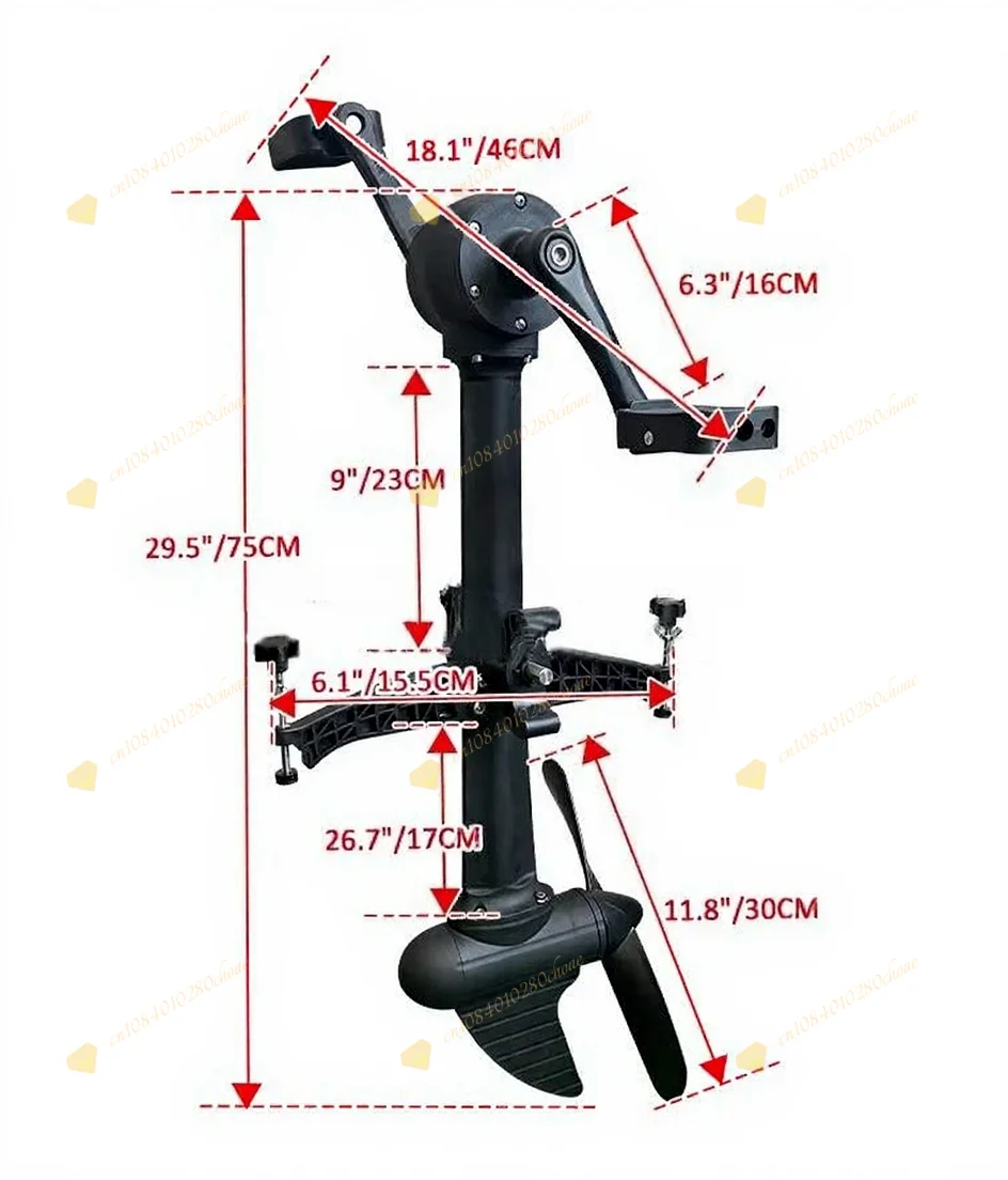 Lightweight plastic kayak pedal system - forward/backward pedal control for fin