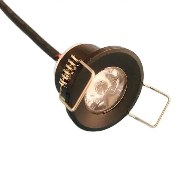 1W 31Mm Color Mini Led Spot Wholesale Black Lamp Selling 10PièCes Armoire LumièRe Coupe Taille 28Mm 60 DegréS Ang