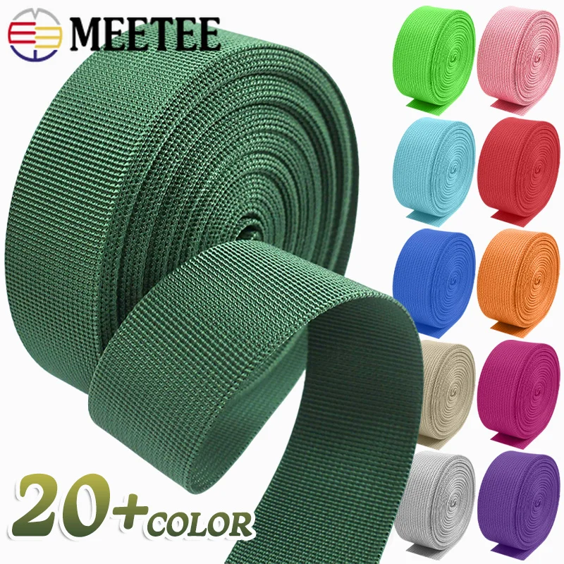 Durable Nylon Webbing Roll for Bag Strap and Decorative Accessories, 5M x 20-50mm