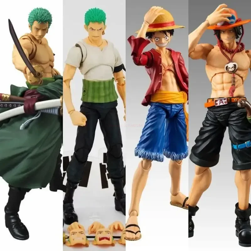 

18cm One Piece Action Figures Luffy Roronoa Zoro Ace Variable Articulated Movable Joints Collection Model Toys Kids Xmas Gift