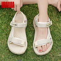 Sandales d'extérieur athlétiques pour femmes, sport, marche, séchage rapide, antidérapantes, légères, confortables, plage, randonnée, sandales plates décontractées 4