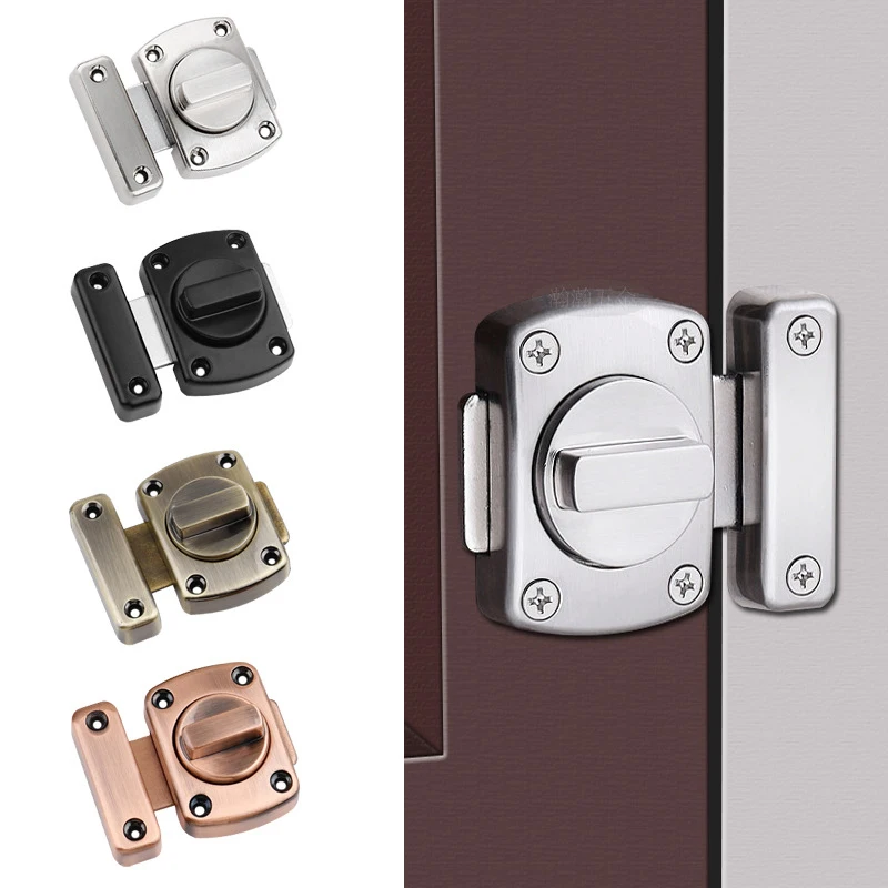 Door Lock Cast Metal Hook Latch Lock Toilet Doors Right Angle Sliding Gate
