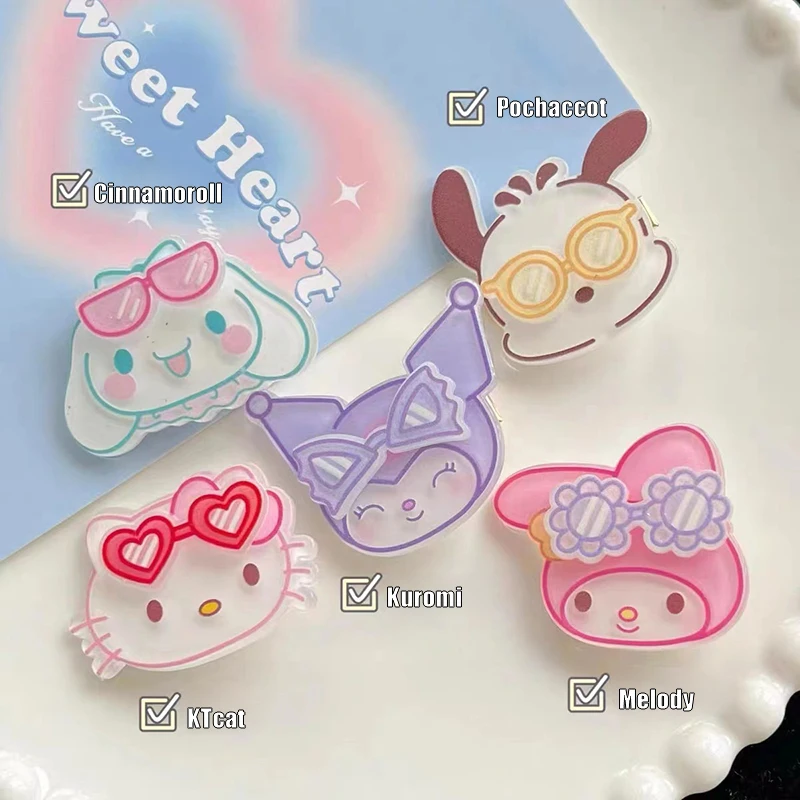 

Sweet Cute Cartoon Stereoscopic Glasses Duckbill Clip Kawaii Anime Character Hairpin Hair Accessories For Girl Student Gifts
