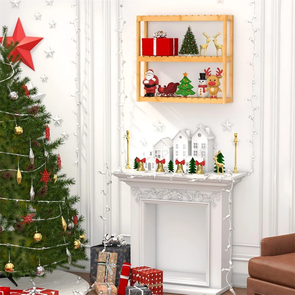 3 Tier Storage Rack Multifunctional Over Toilet Utility Shelves Living Room Kitchen Bamboo Bathroom Wall Mount Shelf