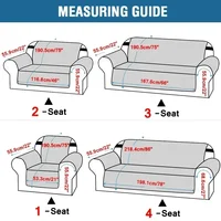 Waterproof Sofa Cover for Living Room Non-slip Sofa Pad Quilted Washable Adjustable Sofa Cover 1/2/3/4 Seat Covers for Armchairs 2