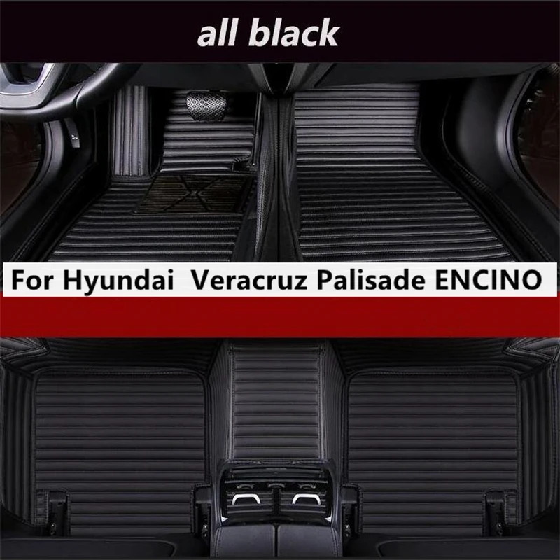 

Transverse Grain Custom Car Floor Mats For Hyundai ENCINO Veracruz Palisade Auto Accessories Foot Carpet