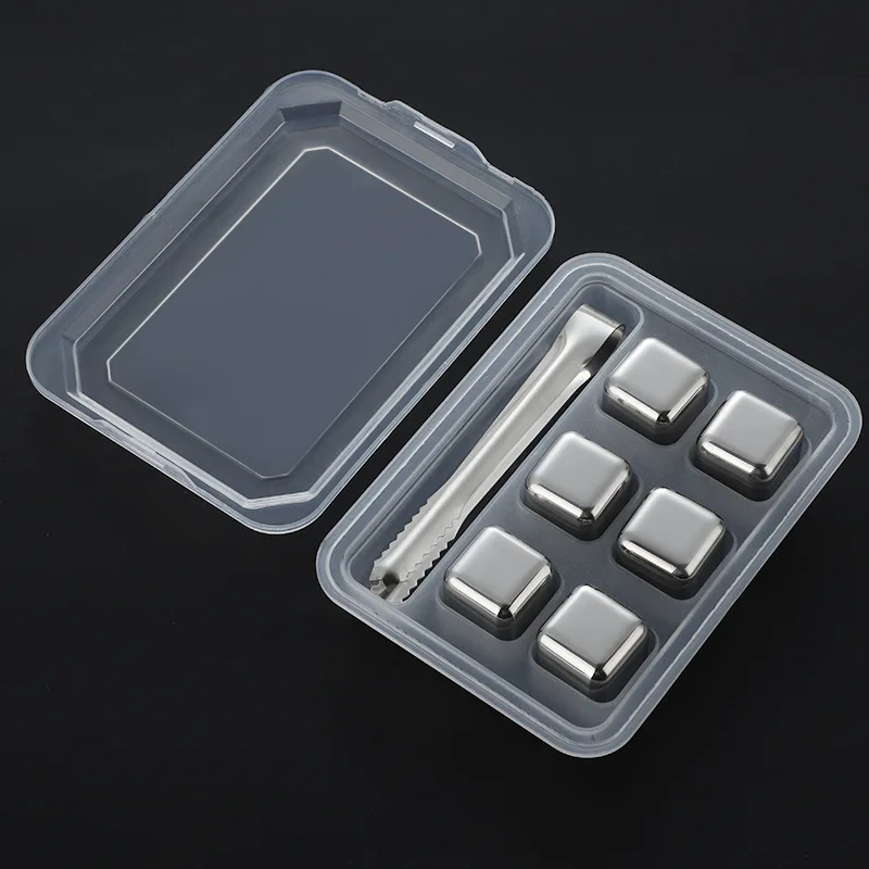 Stainless Steel Reusable Ice Cubes Set - Premium Cooler Rocks