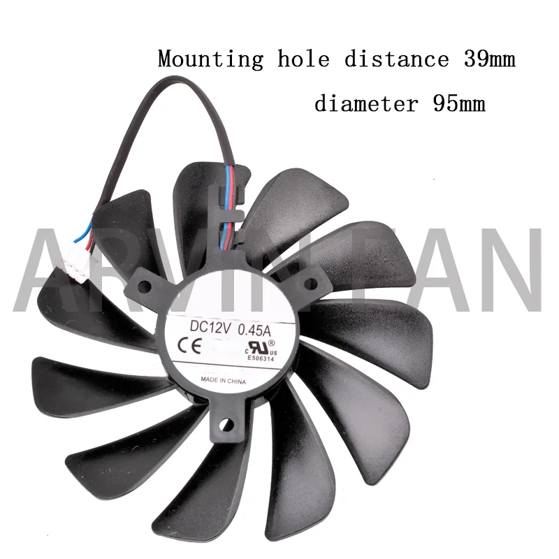 

95mm 85mm 4pin Cooling Fan Replacement For XFX Radeon 5600XT RX 5700 XT THICC III Ultra RX-57XT8TBD8 Graphics Video Card