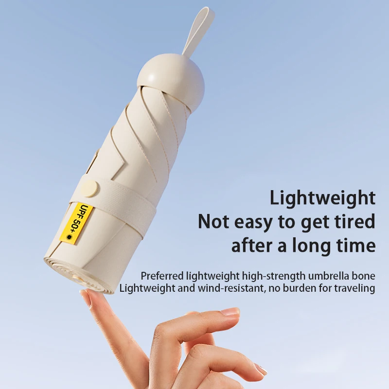 Small 6-Bone Sunshade Umbrella with UPF50+