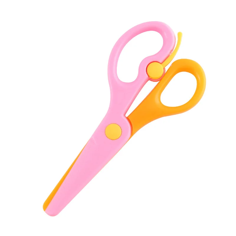 Children's Paper-cutting Safety Students Kindergarten Manual Safety Scissors  All Plastic Elastic Scissors Do Not Hurt Hands