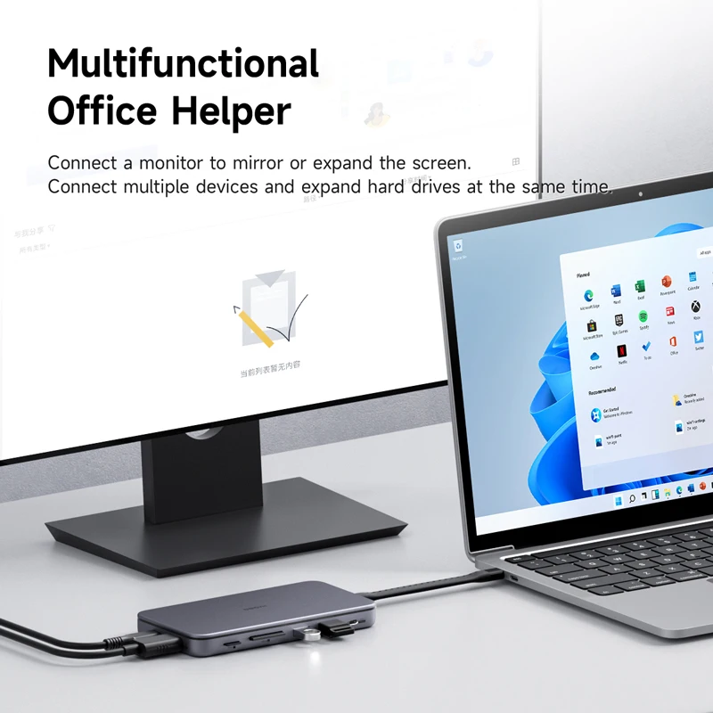 Hagibis-docking Station para Windows Mac os Hub Usb c Gabinete Ssd M.2 Nvme Sata 4k Compatível com Hdmi 100w pd Usb 3.1 em 1 - Imagem 3