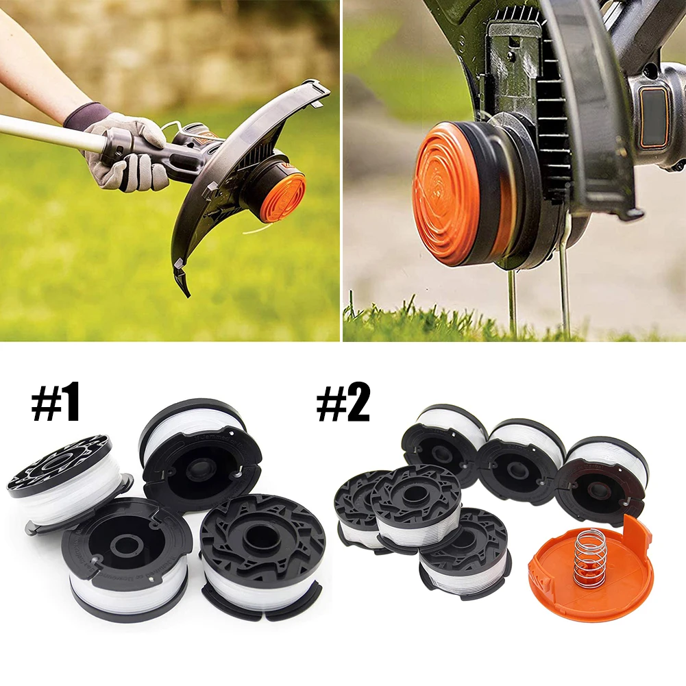 Trimmer Spool 3 Pack & Cap & Spring Replacement For Black Decker Cap Spring  For Cordless Grass Trimmer Blade Cutter Lawn Mower - Tool Parts - AliExpress