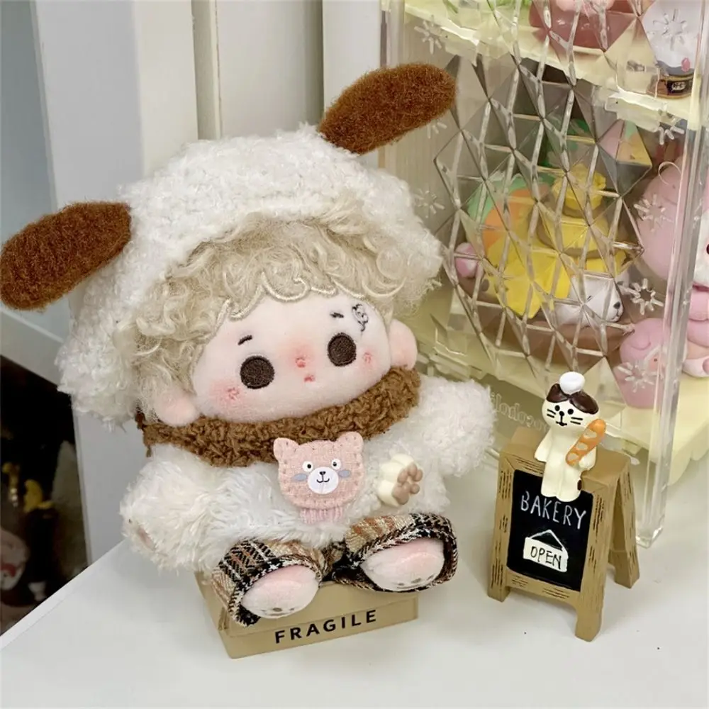 Puppy Bear Hat 10cm Cotton Doll Clothes Stuffed Doll Pant T-shirt Suit Doll Costume Suit Outfit Clothing Wearable