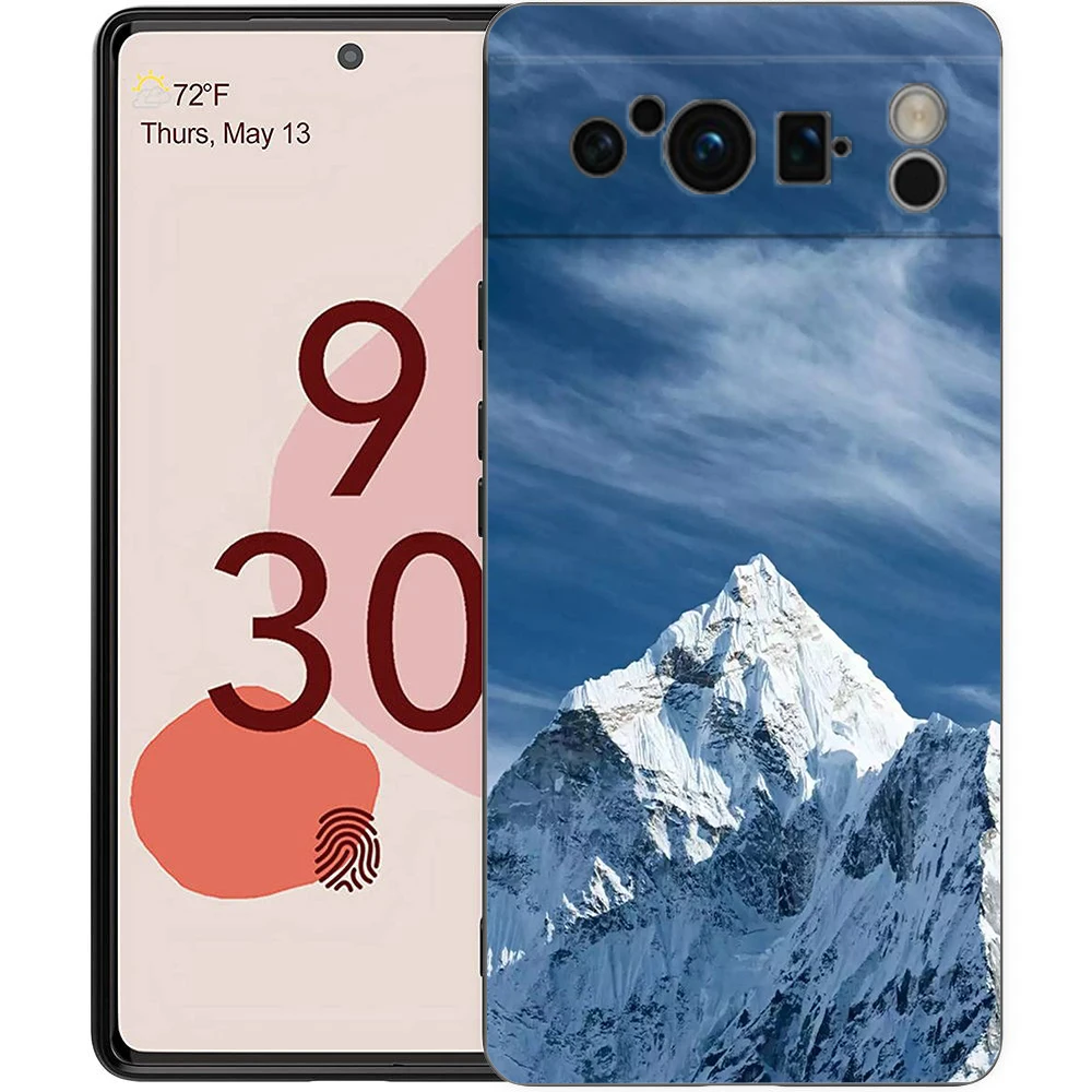 Everest Mountain Soft Shockproof TPU Phone Case - Stylish Black Cover