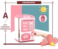 Money Box With Fingerprint Piggy Bank Electronic ATM Savings Box For Coins Cash Safe Large Coin Bank Password Lock For Children 2