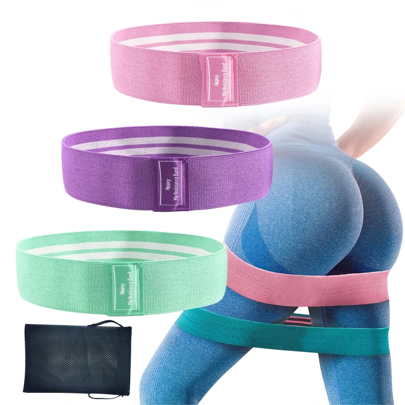 

3Pcs Workout Loop Band Resistance Band Leg and Butt Hip Circle Resistance Bands Non-Slip Resistance Loop Exercise Bands