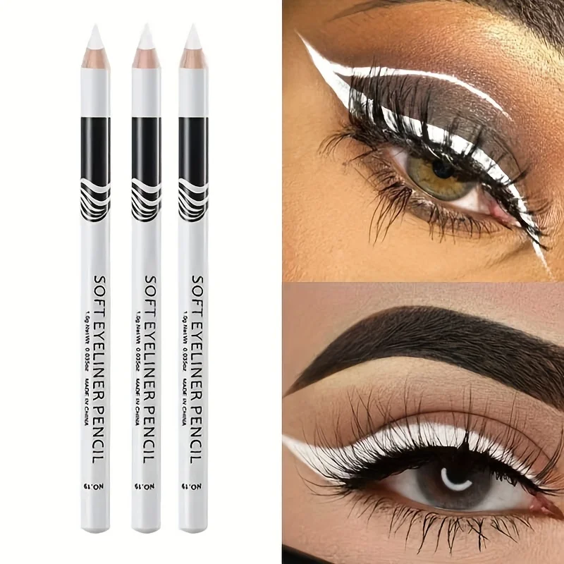 Eyeliner Pencil 3/5pcs White Eyeliner Waterproof Smooth Easy Wearing