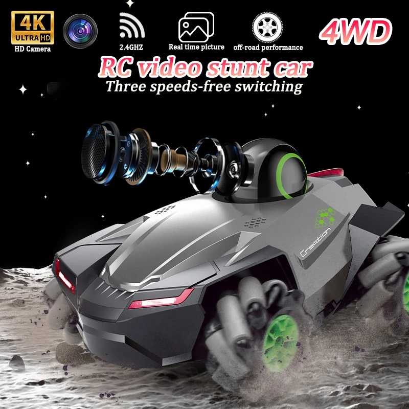 리모컨 자동차 어린이용 오프로드 Rc 드리프트 스턴트 자동차, WIFI FPV HD 카메라, 2.4G 자동차, 360 도 회전, 남아용 선물 장난감