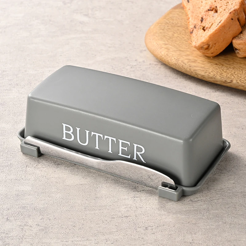 Enhanced Butter Keeper with Lid and Knife for Kitchen and Refrigerator Storage