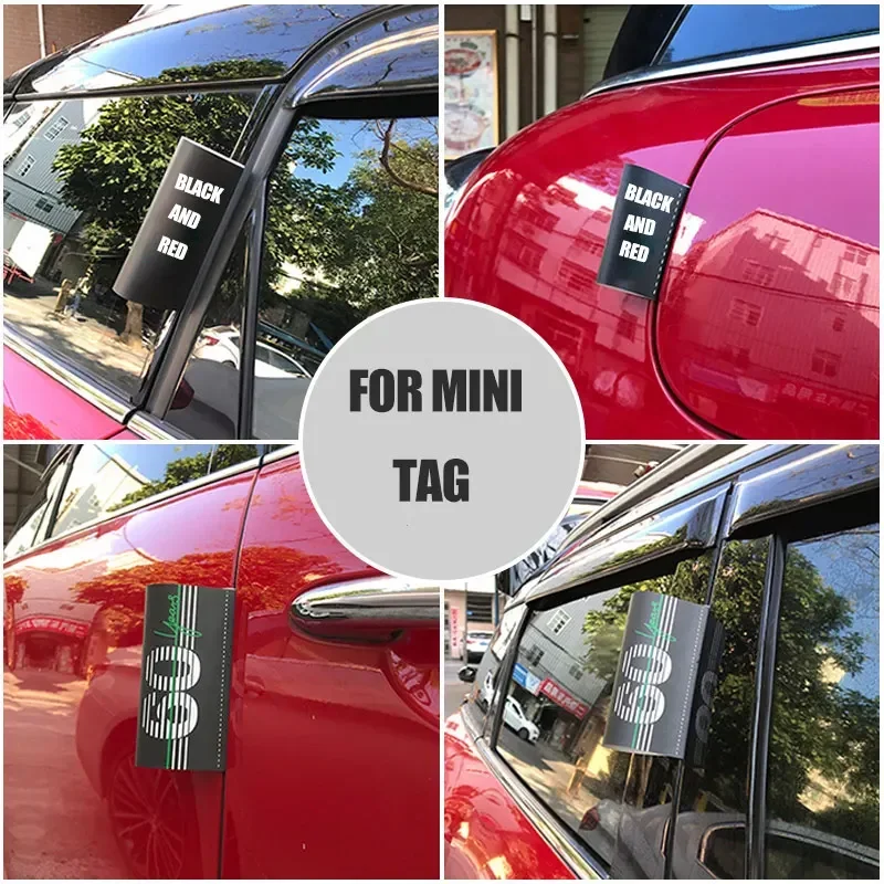 

2 шт. для Mini Cooper Universal F55 F56 R55 R60 ПВХ автомобильные Внешние подвесные Стикеры для стайлинга двери аксессуары