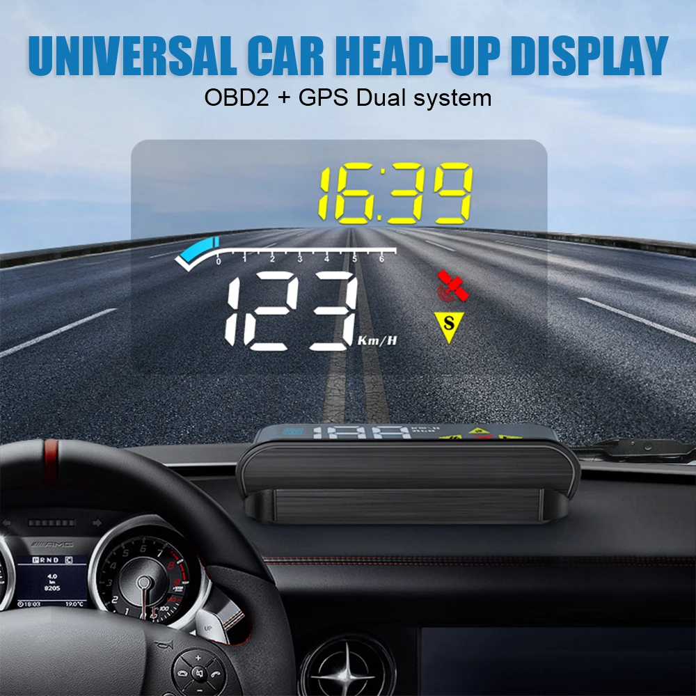 

For All Cars Mini Windshield Projector M17 OBD GPS Head Up Display Car HUD Speedometer Digital Auto Electronics Accessories