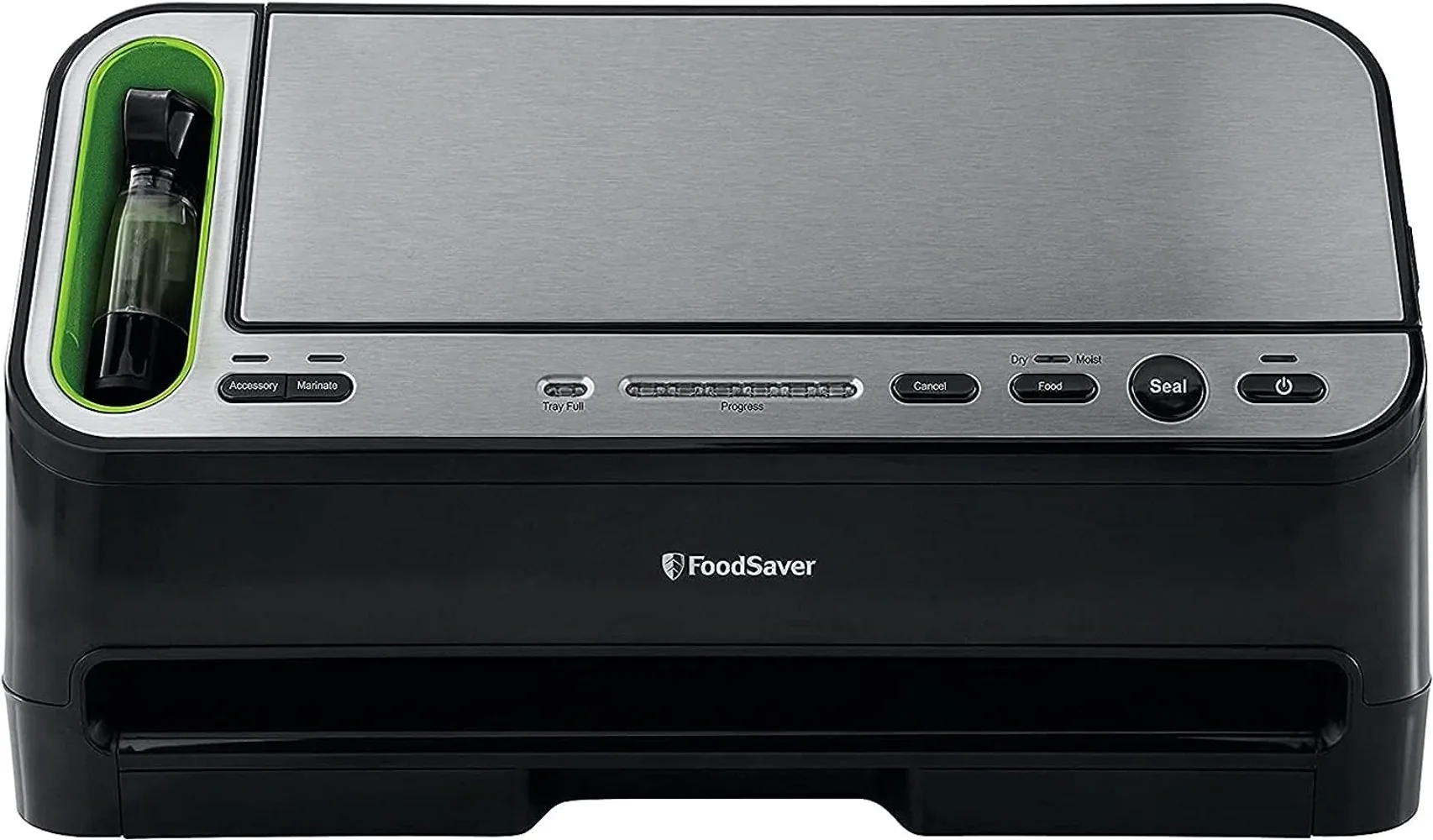 

FoodSaver V4400 2-in-1 Vacuum Sealer Machine with Automatic Vacuum Sealer Bag Detection and Starter Kit, Safety Certified, Black