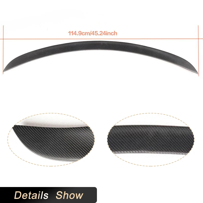 Gloss / Matte Carbon Fiber Rear Trunk Spoiler Wing for Tesla Model S Sedan 4 Door 2012- Rear Trunk Boot Lid Wing Spoiler FRP