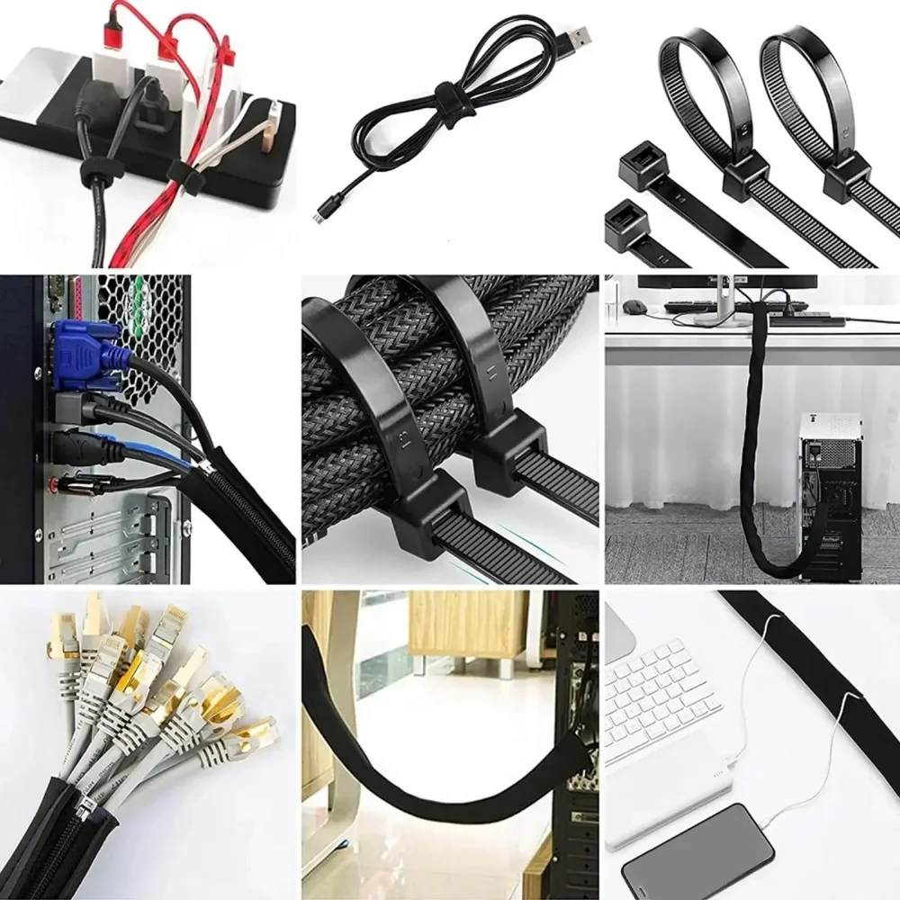 Ultimate 173-Piece Cable Management and Organization Kit for Home, Office, and Car
