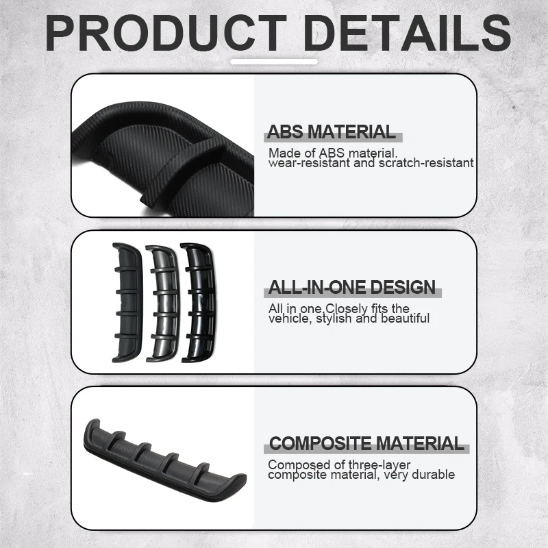 Car Bumper Spoiler Car Rear Bumper Lip Bumper Lip Decoration Bumper Lip Automobile Rear Bumper Chassis Deflector