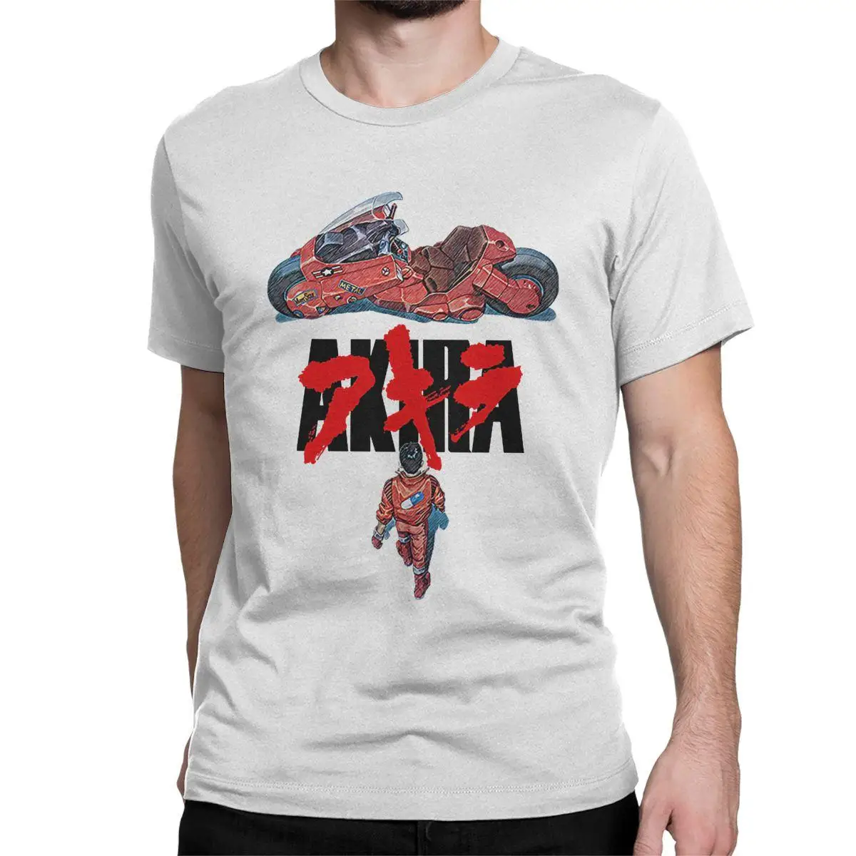 

Akira Motorcycle Manga T-Shirts for Men Anime Cool 100% Cotton Tee Shirt Crew Neck Short Sleeve T Shirts Original Clothes