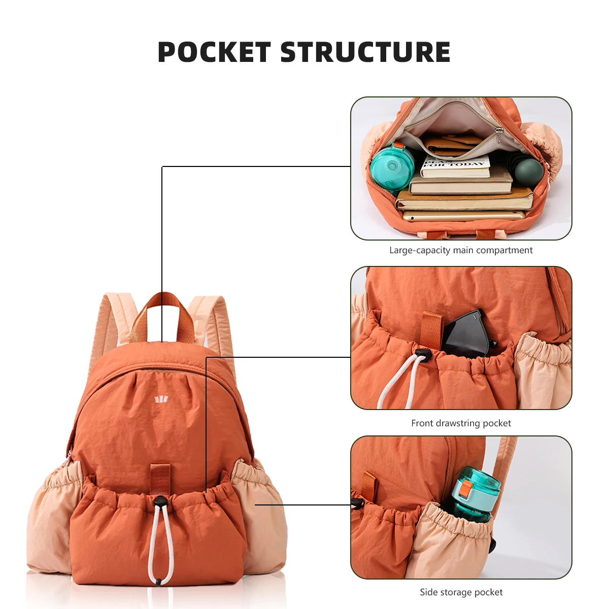 2025 New Small Backpack Women's Travel Lightweight Outdoor Mountaineering Bag Sports Small Backpack Travel Bag for Shopping