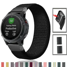 

22mm 26mm Nylon Strap for Garmin Fenix 6 6X Pro Fenix 5 5X plus 3 3HR Forerunner 935 945 D2 Bravo Quick Release Smart Watch band