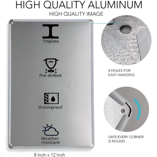 Panneau Humoristique En Aluminium "Hold On We're Probably Naked" - Résistant Aux Intempéries