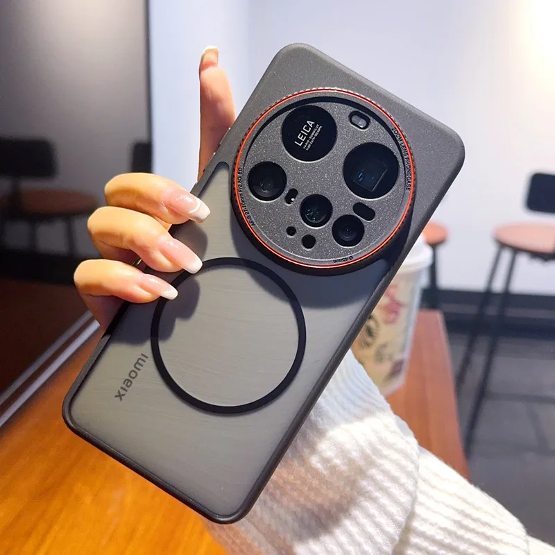 حافظة Magsafe لهاتف Xiaomi 15 Ultra مغناطيسية شفاف...