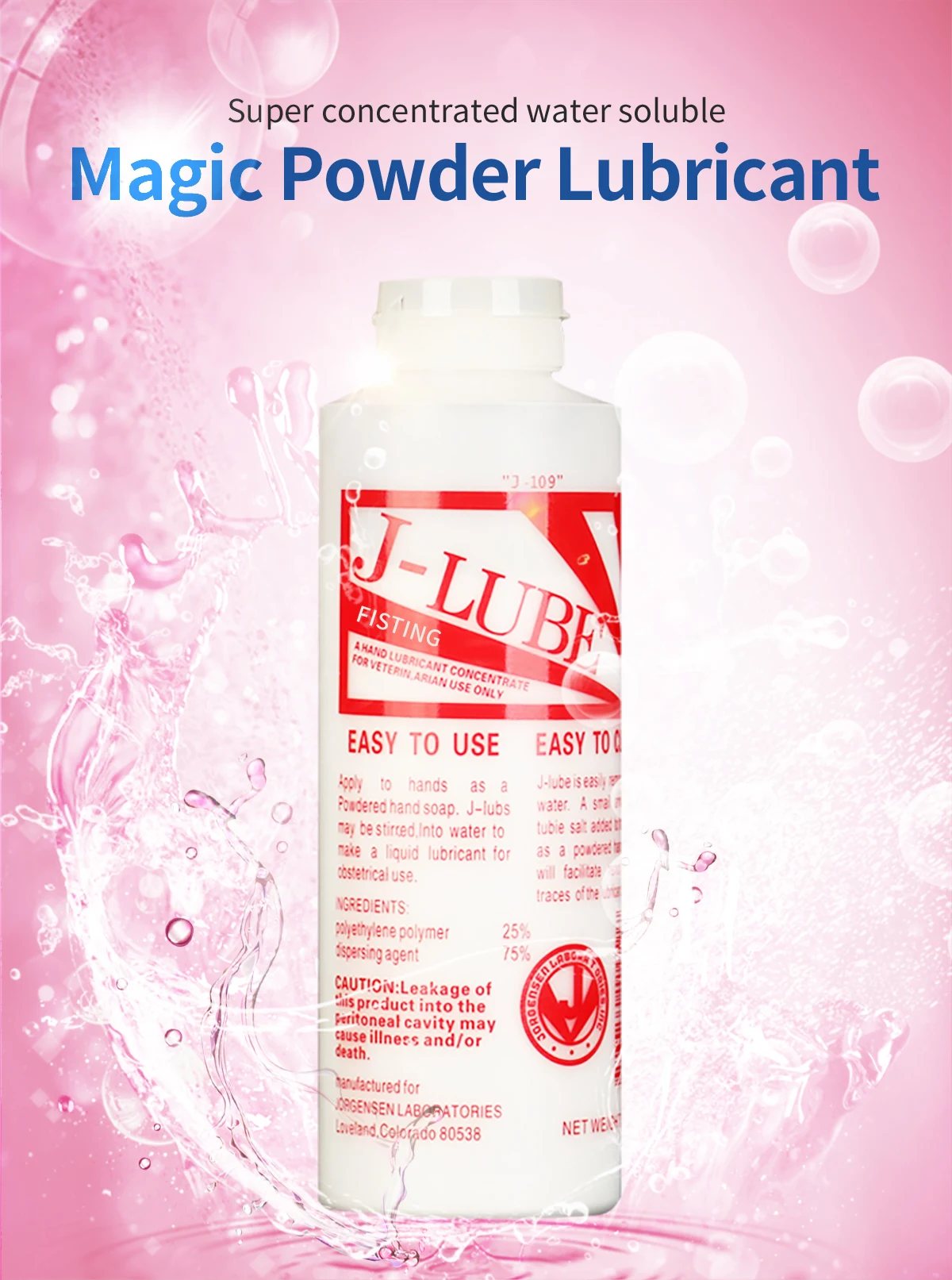 J-LUBE Fist 284g Concentrated Powder Sex Fist Lubricant Homosexual Massage  Lubricant Easy to Clean Adult