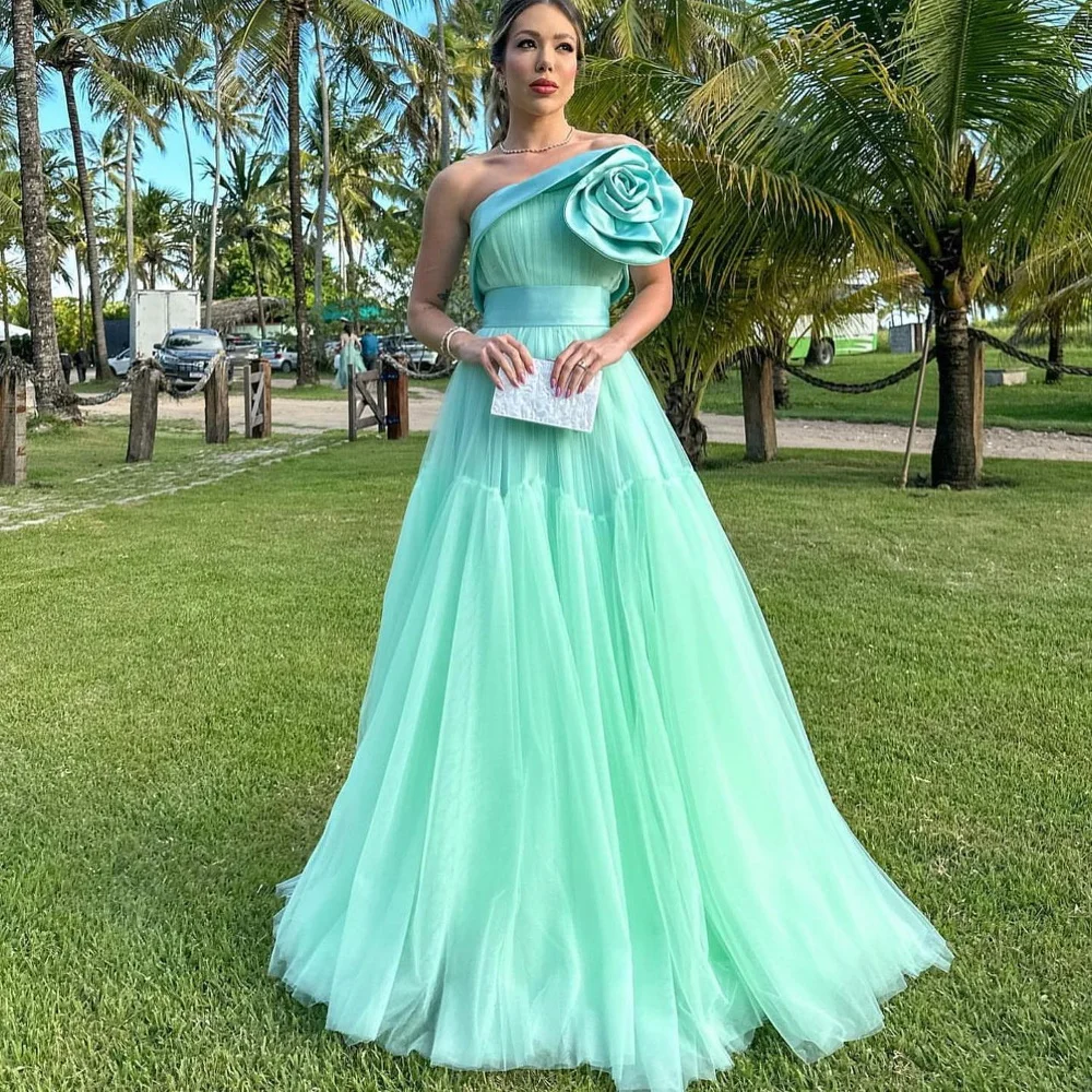 

Serendipity 2024 فساتين السهرة Evening Dress Arabia Elegant A-Line 3D Flower Off The Shoulder Cocktail Prom Gown For Sexy Women