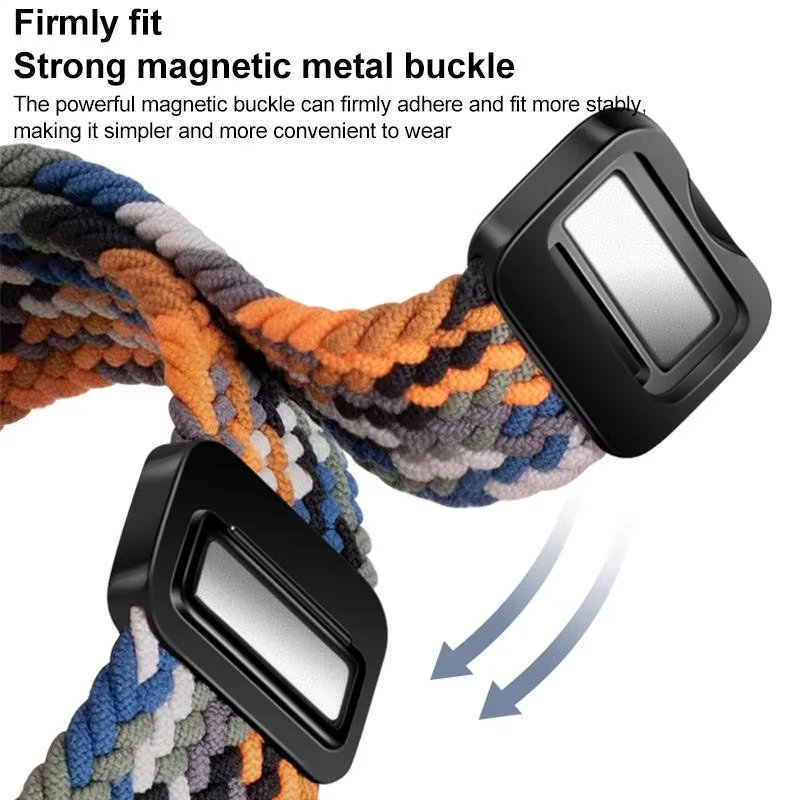 Magnetisches geflochtenes Armband für Redmi Watch 6 5 4, Sportarmband, verstellbarer Ersatzarmreif, Correa, Xiaomi Mi Band 10 Pro 8 Pro/9 Pro Band – Detail 6