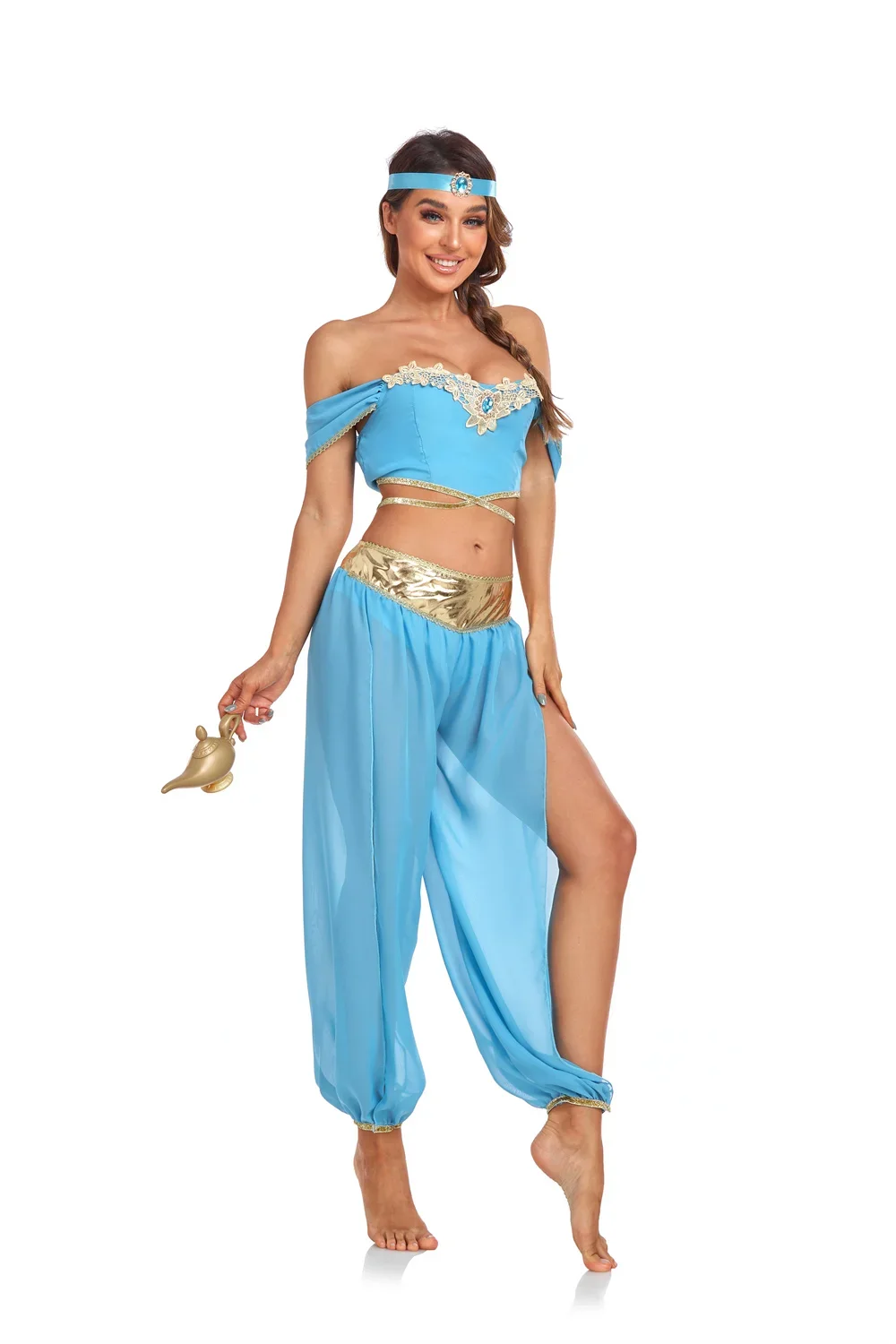 Disney - ジャスミン♡アラジン♡大人用コスプレプリンセス衣装ドレス高品質コスチューム 大人のためのアラジンプリンセスジャスミンコスプレコスチューム