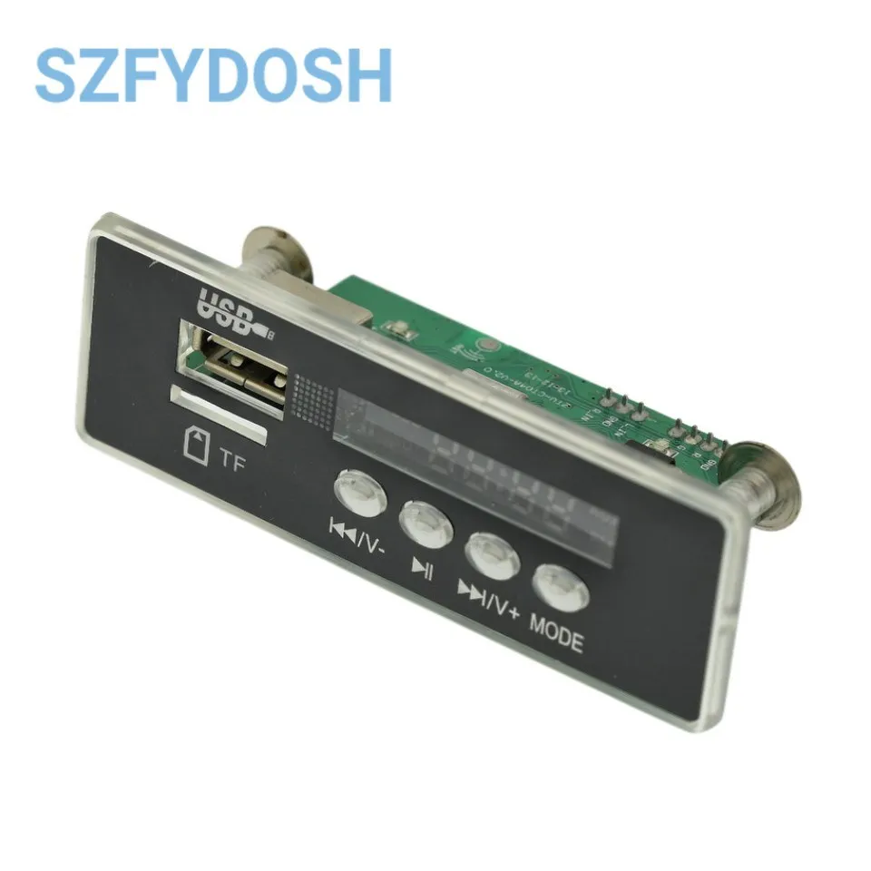 7 ~ 12V Vivavoce Per Auto Scheda Di Decodifica Mp3 Compatibile Con Bluetooth Con Modulo Bluetooth Kit Mp3 Fm Decoder Per Scheda Audio Usb Led Fai Da T