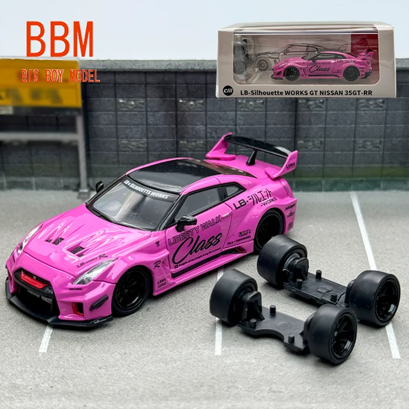 Diecast-1-64-Scale-Nissan-LBWK-GT-R-R35-Wide-body-Sports-Car-Model ...