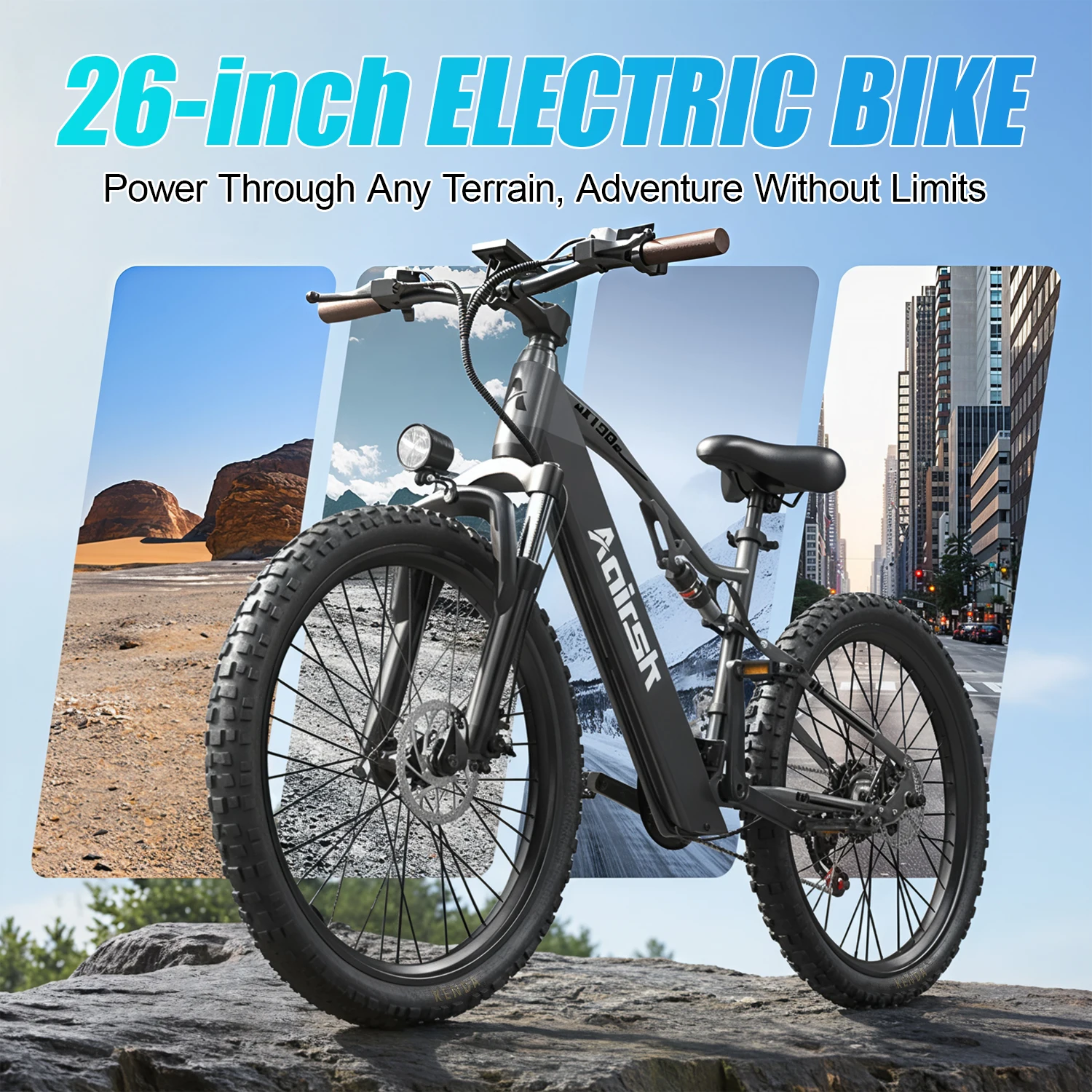 Bicicletta elettrica fuoristrada da montagna per adulti a sospensione completa Urban Ebike Aairsk XT90 1500W 48V 20Ah Bici elettrica per pneumatici da 26 * 2,6 pollici - immagine 3